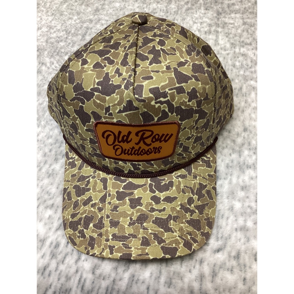 Old Row Outdoors Duck Camo Rope Snapback Hat Frog Skin Camouflage WROW3278